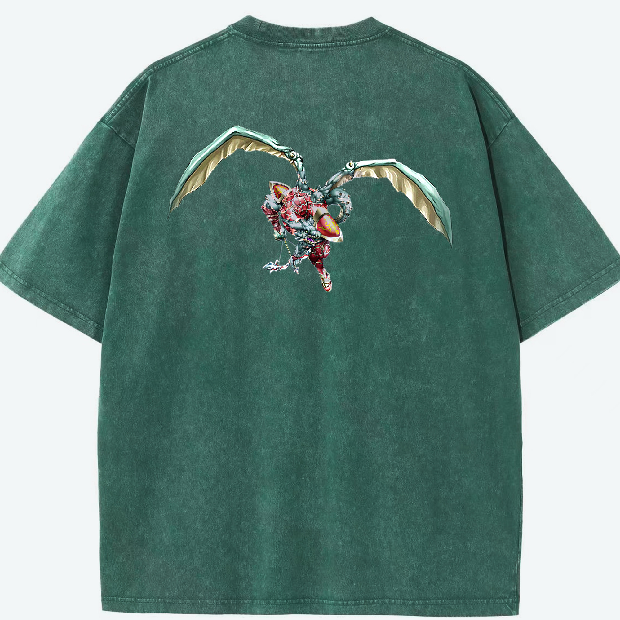 （画像用） 遊☆戯☆王 Yu-Gi-Oh! 綿100% ヴィンテージ風 半袖Tシャツ（背面プリント）